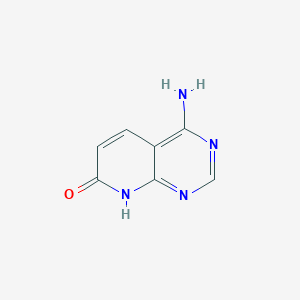 molecular formula C7H6N4O B13256652 4-Amino-7H,8H-pyrido[2,3-d]pyrimidin-7-one 