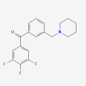 B1325666 3'-Piperidinomethyl-3,4,5-trifluorobenzophenone CAS No. 898793-64-1