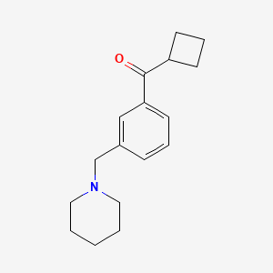 molecular formula C17H23NO B1325667 Cyclobutyl 3-(piperidinomethyl)phenyl ketone CAS No. 898793-68-5