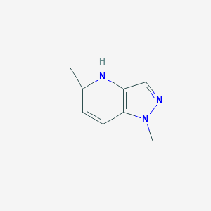 molecular formula C9H13N3 B13256674 1,5,5-Trimethyl-1H,4H,5H-pyrazolo[4,3-b]pyridine 