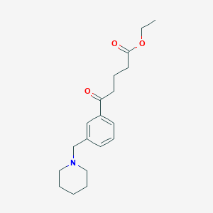Ethyl 5-oxo-5-[3-(piperidinomethyl)phenyl]valerate