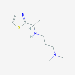 molecular formula C10H19N3S B13256719 [3-(Dimethylamino)propyl][1-(1,3-thiazol-2-yl)ethyl]amine 