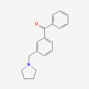 molecular formula C18H19NO B1325672 3-(Pyrrolidinomethyl)benzophenone CAS No. 898793-88-9