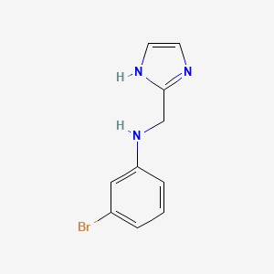 molecular formula C10H10BrN3 B13256766 3-bromo-N-(1H-imidazol-2-ylmethyl)aniline 