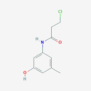 molecular formula C10H12ClNO2 B13256779 3-Chloro-N-(3-hydroxy-5-methylphenyl)propanamide 