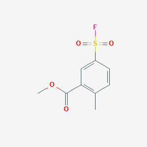 molecular formula C9H9FO4S B13256789 Methyl 5-(fluorosulfonyl)-2-methylbenzoate 