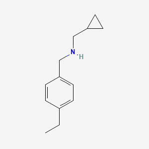 molecular formula C13H19N B13256796 (Cyclopropylmethyl)[(4-ethylphenyl)methyl]amine 