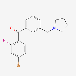 4-Bromo-2-fluoro-3'-pyrrolidinomethyl benzophenone