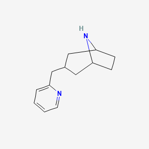 molecular formula C13H18N2 B13256896 3-(Pyridin-2-ylmethyl)-8-azabicyclo[3.2.1]octane 