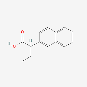 molecular formula C14H14O2 B13256908 alpha-Ethyl-2-naphthaleneacetic acid CAS No. 15410-83-0