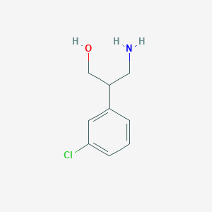 molecular formula C9H12ClNO B13256915 3-Amino-2-(3-chlorophenyl)propan-1-ol 