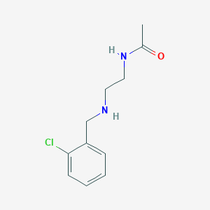 molecular formula C11H15ClN2O B13256950 N-(2-{[(2-chlorophenyl)methyl]amino}ethyl)acetamide 