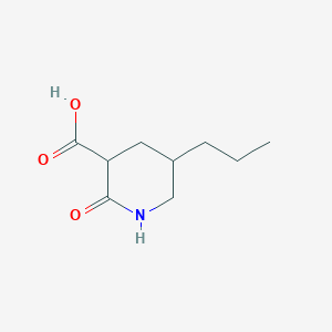 molecular formula C9H15NO3 B13256955 2-Oxo-5-propylpiperidine-3-carboxylic acid 