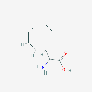 molecular formula C10H17NO2 B13256957 2-Amino-2-(cyclooct-2-en-1-yl)acetic acid 