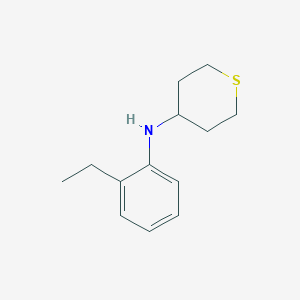 molecular formula C13H19NS B13256983 N-(2-ethylphenyl)thian-4-amine 