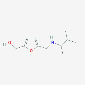 molecular formula C11H19NO2 B13257004 (5-{[(3-Methylbutan-2-yl)amino]methyl}furan-2-yl)methanol 