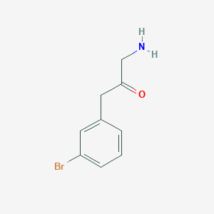 molecular formula C9H10BrNO B13257011 1-Amino-3-(3-bromophenyl)propan-2-one 