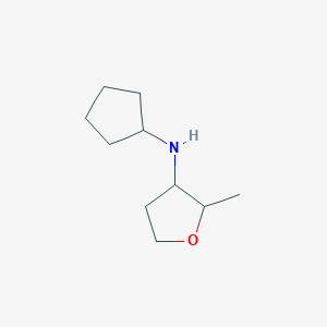 molecular formula C10H19NO B13257034 N-cyclopentyl-2-methyloxolan-3-amine 