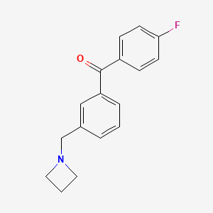molecular formula C17H16FNO B1325705 3-Azetidinomethyl-4'-fluorobenzophenone CAS No. 898771-67-0