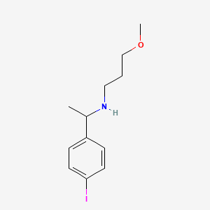 molecular formula C12H18INO B13257107 [1-(4-Iodophenyl)ethyl](3-methoxypropyl)amine 