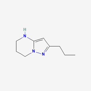 molecular formula C9H15N3 B13257133 2-propyl-4H,5H,6H,7H-pyrazolo[1,5-a]pyrimidine 
