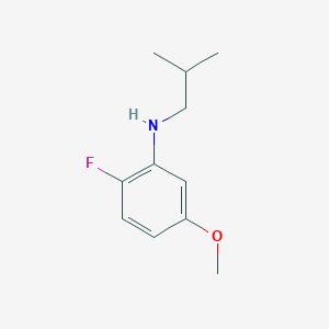 molecular formula C11H16FNO B13257158 2-fluoro-5-methoxy-N-(2-methylpropyl)aniline 