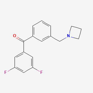 B1325719 3'-Azetidinomethyl-3,5-difluorobenzophenone CAS No. 898772-27-5