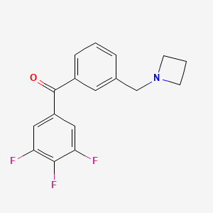 molecular formula C17H14F3NO B1325720 3'-Azetidinomethyl-3,4,5-trifluorobenzophenone CAS No. 898772-30-0