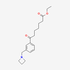 Ethyl 7-[3-(azetidin-1-ylmethyl)phenyl]-7-oxoheptanoate
