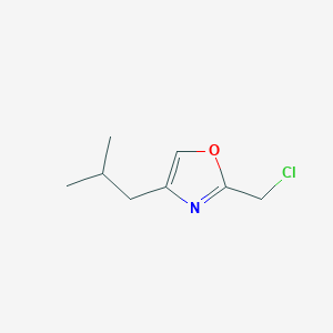 molecular formula C8H12ClNO B13257272 2-(Chloromethyl)-4-(2-methylpropyl)-1,3-oxazole 