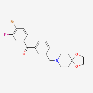 4'-bromo-3-[8-(1,4-dioxa-8-azaspiro[4.5]decyl)methyl]-3'-fluorobenzophenone
