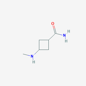 molecular formula C6H12N2O B13257341 (1S,3s)-3-(methylamino)cyclobutane-1-carboxamide 