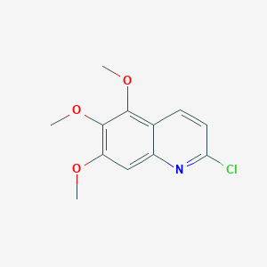molecular formula C12H12ClNO3 B13257346 2-Chloro-5,6,7-trimethoxyquinoline CAS No. 68236-24-8