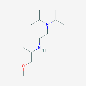 molecular formula C12H28N2O B13257379 {2-[Bis(propan-2-yl)amino]ethyl}(1-methoxypropan-2-yl)amine 