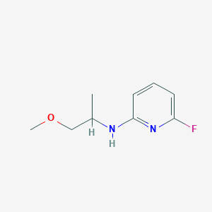 molecular formula C9H13FN2O B13257382 6-fluoro-N-(1-methoxypropan-2-yl)pyridin-2-amine 