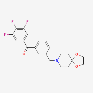 3'-[8-(1,4-dioxa-8-azaspiro[4.5]decyl)methyl]-3,4,5-trifluorobenzophenone