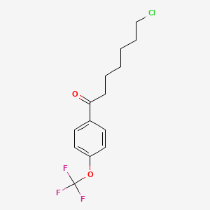 molecular formula C14H16ClF3O2 B1325742 7-Chloro-1-oxo-1-(4-trifluoromethoxyphenyl)heptane CAS No. 898786-10-2