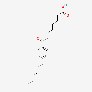 molecular formula C20H30O3 B1325744 8-(4-Hexylphenyl)-8-oxooctanoic acid CAS No. 898791-57-6