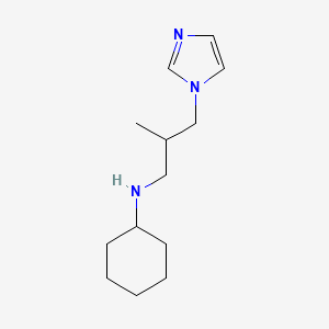 molecular formula C13H23N3 B13257447 N-[3-(1H-Imidazol-1-yl)-2-methylpropyl]cyclohexanamine 