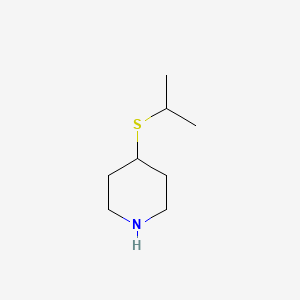 molecular formula C8H17NS B13257455 4-(Propan-2-ylsulfanyl)piperidine 