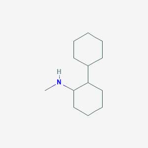 molecular formula C13H25N B13257477 2-cyclohexyl-N-methylcyclohexan-1-amine 