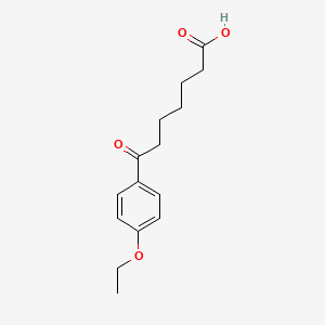 molecular formula C15H20O4 B1325749 7-(4-Ethoxyphenyl)-7-oxoheptanoic acid CAS No. 898791-69-0