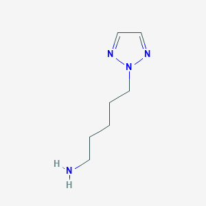 molecular formula C7H14N4 B13257490 5-(2H-1,2,3-Triazol-2-yl)pentan-1-amine 