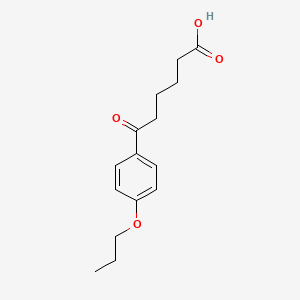 molecular formula C15H20O4 B1325750 6-Oxo-6-(4-propoxyphenyl)hexanoic acid CAS No. 898791-76-9