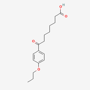 molecular formula C17H24O4 B1325751 8-oxo-8-(4-n-propoxyphenyl)octanoic acid CAS No. 898791-82-7