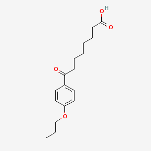 molecular formula C17H24O4 B1325751 8-Oxo-8-(4-propoxyphenyl)octanoic acid CAS No. 898791-82-7