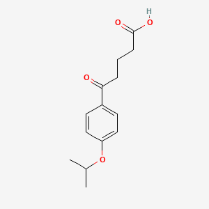 molecular formula C14H18O4 B1325752 5-氧代-5-(4-异丙氧基苯基)戊酸 CAS No. 898791-85-0