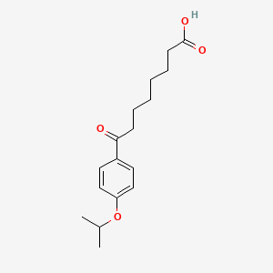 molecular formula C17H24O4 B1325755 8-Oxo-8-(4-isopropoxyphenyl)octanoic acid CAS No. 898791-94-1