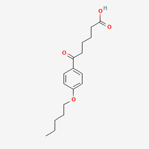 molecular formula C17H24O4 B1325756 6-氧代-6-(4-戊氧基苯基)己酸 CAS No. 898792-00-2