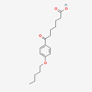 molecular formula C18H26O4 B1325757 7-Oxo-7-(4-pentyloxyphenyl)heptanoic acid CAS No. 898792-03-5